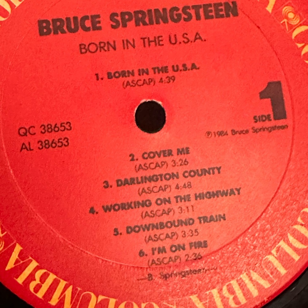 Bruce Springsteen Born in the U.S.A. original plastic sleeve vinyl record album - Picture 7 of 11